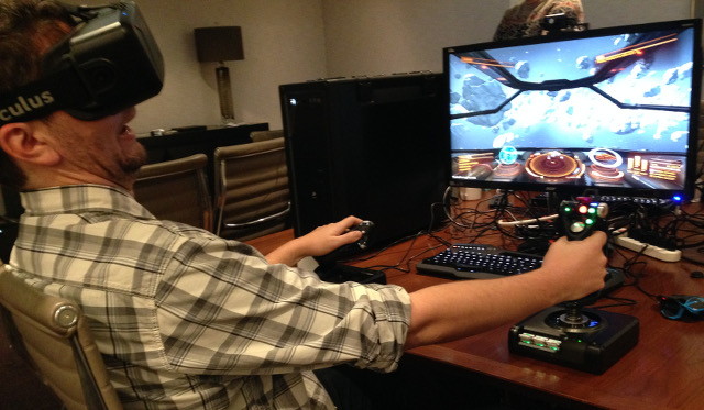 Oculus Rift a Saitek X52 Pro 